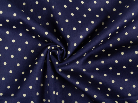 Ткань BUTTER POLKA PRT-D02 C001(navy-beige)