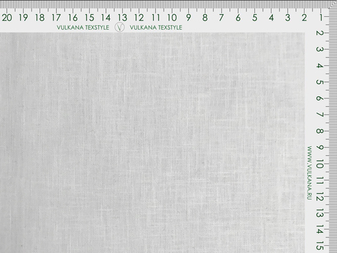 Однотонная плотная ткань белого цвета из хлопка и полиэстера