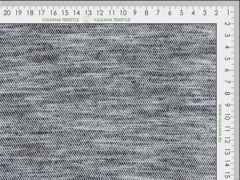 Чёрно-серая ткань из хлопка и полиэстера