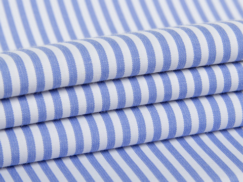 Полоска поплин ЗАРАНО ЮНИСТРАЙП из поликоттона - синий