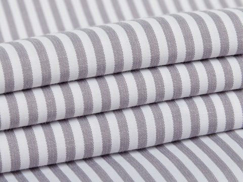 Полоска поплин ЗАРАНО ЮНИСТРАЙП из поликоттона - серый