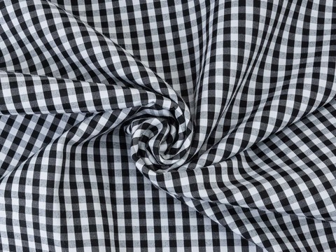 Клетка поплин ЗАРАНО ЮНИЧЕК из поликоттона - черный