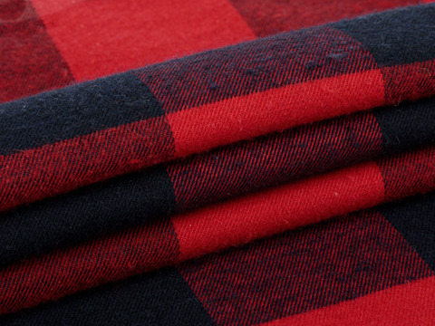 Фланель ХЕВИ ХУНГАМА из поликоттона - красный-синий