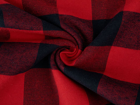 Фланель ХЕВИ ХУНГАМА из поликоттона - красный-синий