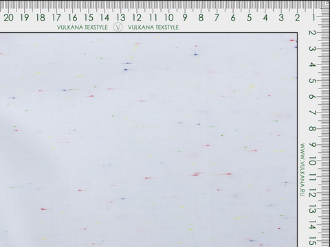 Однотонная белая ткань в крапинку хлопок