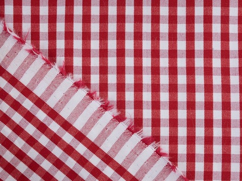 Клетка поплин ЗАРАНО ЮНИЧЕК из поликоттона - красный