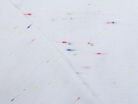 Однотонная белая ткань в крапинку хлопок