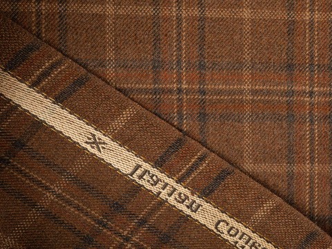 Ткань MILAN CHK-D18 C001(pumpkin-grey)