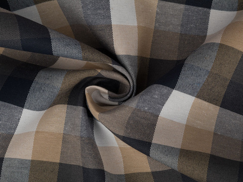 Фланель ХУНГАМА из поликоттона - голубой-бежевый