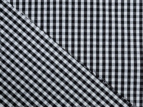 Клетка мелкая поплин ЗАРАНО ЮНИЧЕК из поликоттона - черный