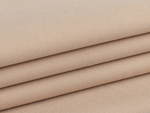 Однотонный поплин цвета какао с молоком из полиэстера и вискозы