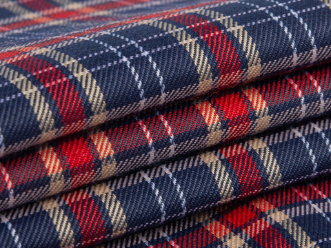 Ткань BULLET PROOF CHK-D03 C001(navy-red)