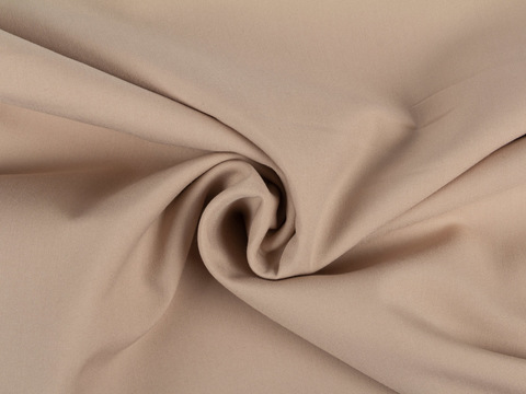 Однотонный поплин цвета какао с молоком из полиэстера и вискозы
