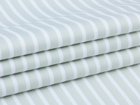 Оливковая ткань в белую полоску из полиэстера и хлопка