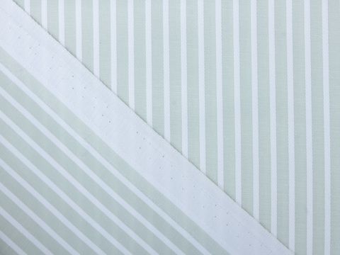 Оливковая ткань в белую полоску из полиэстера и хлопка