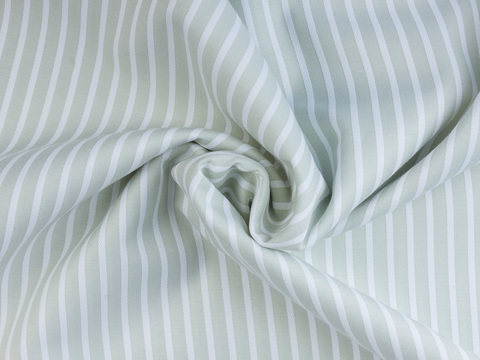 Оливковая ткань в белую полоску из полиэстера и хлопка