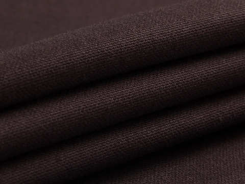 Однотонная ткань глубокого коричневого цвета из хлопка