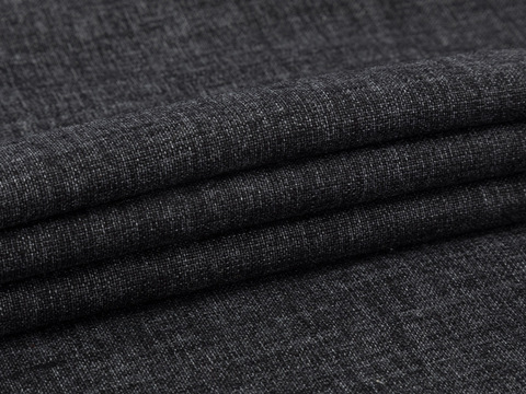 Имитация льна СТЭФАНИ из поликоттона - темно-серый