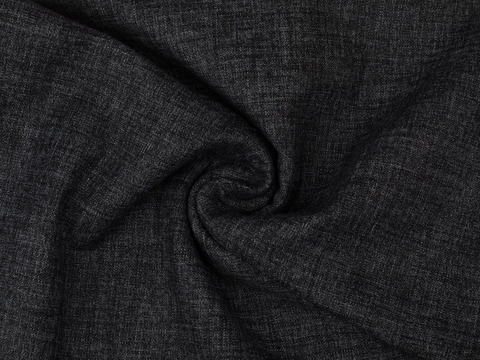 Имитация льна СТЭФАНИ из поликоттона - темно-серый