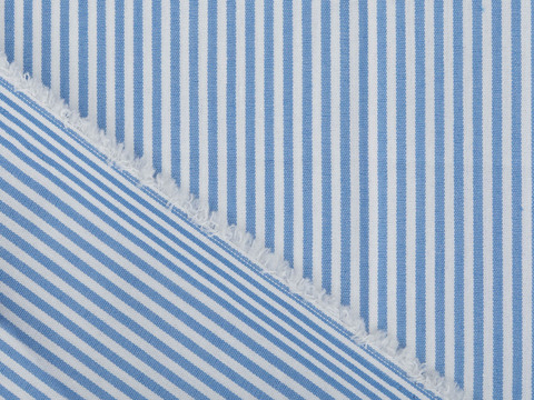 Поплин в полоску ЛЮКСФОРМ поликоттон с лайкрой - синий