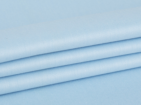 Однотонная голубая ткань из полиэстера и вискозы