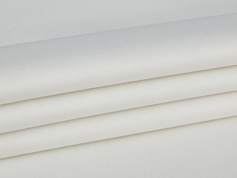 Однотонная молочная ткань из полиэстера и вискозы