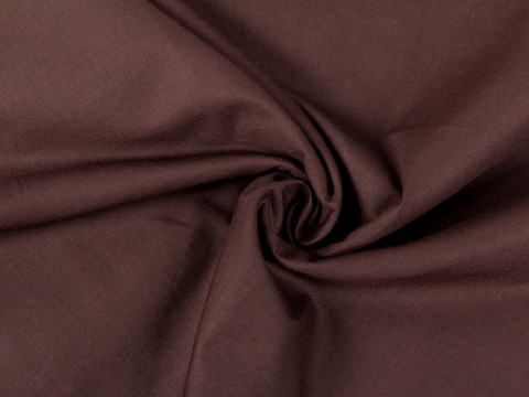 Однотонная ткань цвета корицы из полиэстера и хлопка
