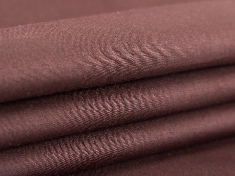 Однотонная ткань цвета корицы из полиэстера и хлопка