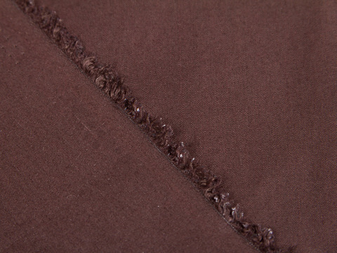 Однотонная ткань цвета корицы из полиэстера и хлопка