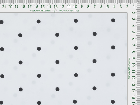 Поплин принт горошек МАСТЕР ПОЛЬКА из полиэстера - черный