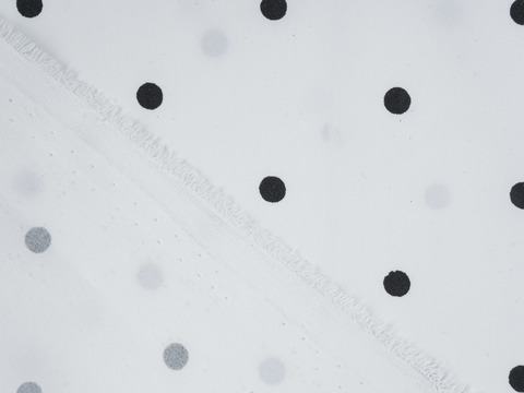 Поплин принт горошек МАСТЕР ПОЛЬКА из полиэстера - черный