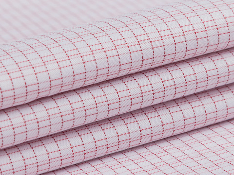 Клетка жаккард БРИКС из поликоттона - бордовый Клетка жаккард БРИКС из поликоттона - бордовый