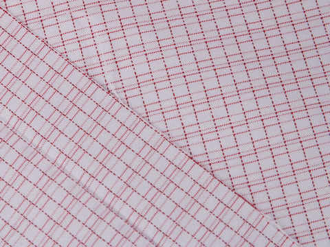 Клетка жаккард БРИКС из поликоттона - бордовый