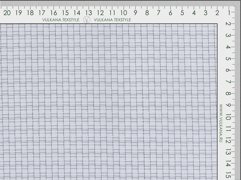 Белая ткань с чёрным клечатым принтом из хлопка и полиэстера