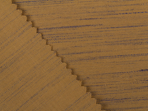 Саржа табачного цвета из хлопка и полиэстера