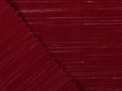 Саржа насыщенного винного цвета из хлопка и полиэстера