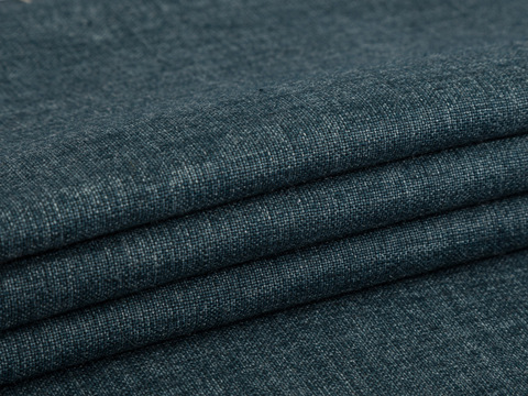 Имитация льна СТЭФАНИ из поликоттона - светло-голубой