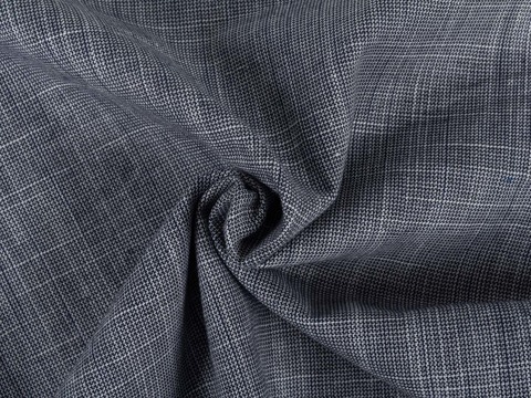 Хлопковая сине-белая ткань с рельефным плетением