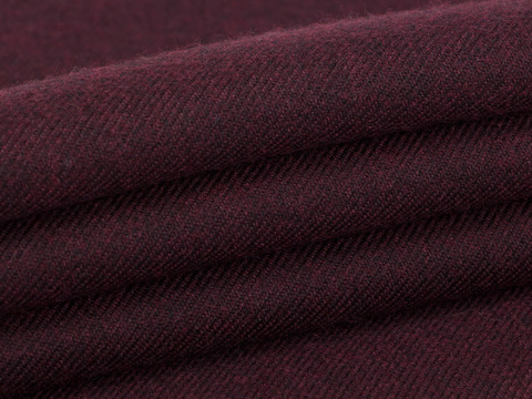Однотонная плотная ткань винного цвета из полиэстера и вискозы